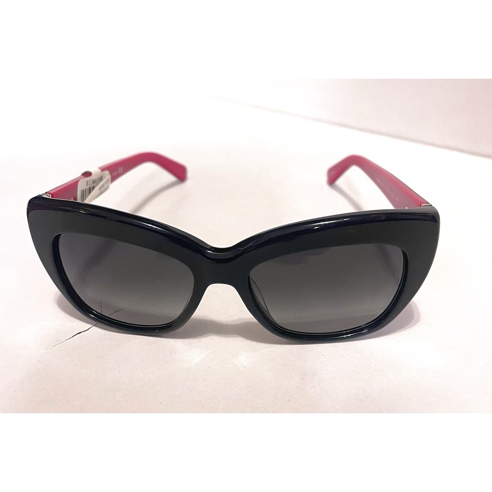 Kate Spade CRIMSON/S Sunglasses Black Red Cat Eye New With Box Summer Beach